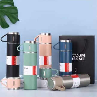 3 in 1 Vacuum Insulated Thermal Flask Set With Cup Set